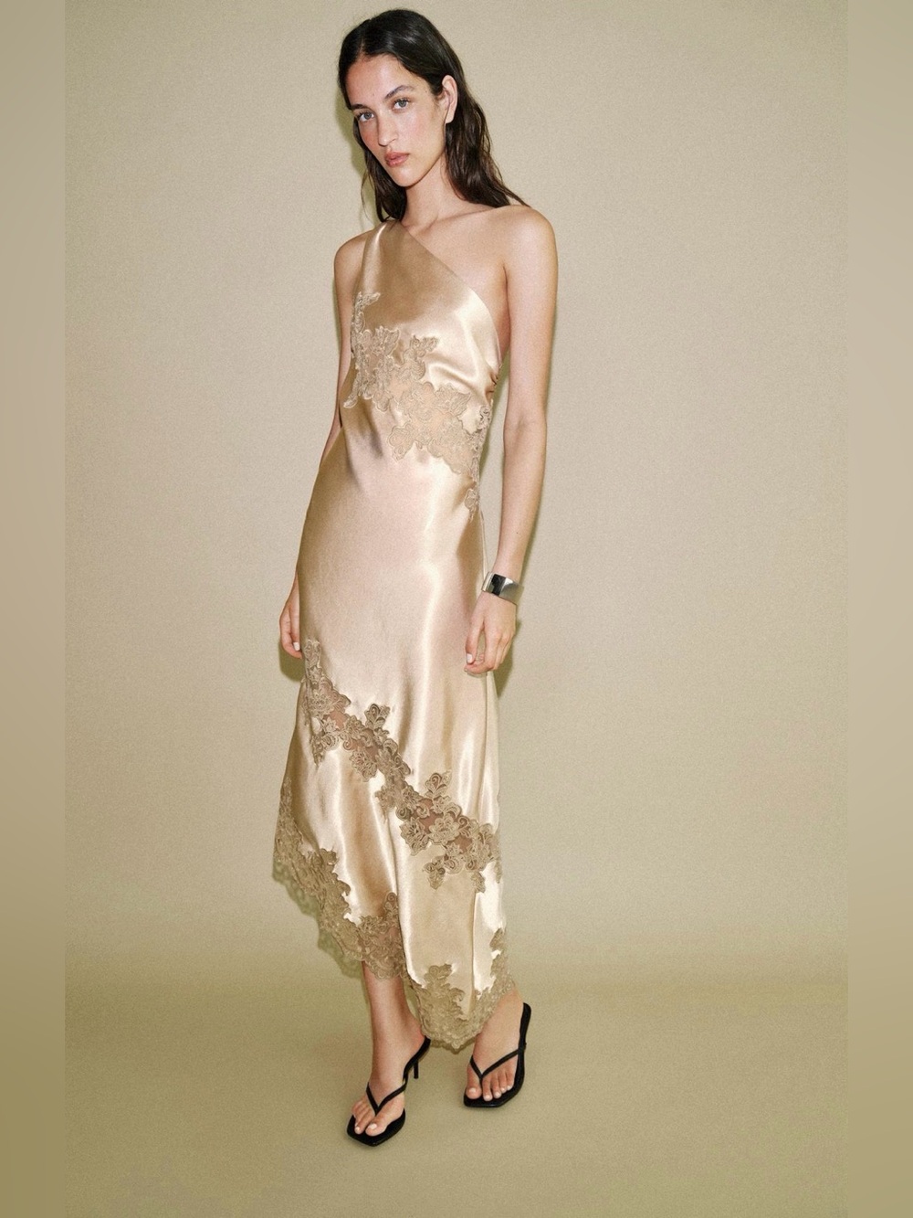 NWT ZARA ASYMMETRIC LINGERIE STYLE DRESS SIZE XS - Picture 7 of 16